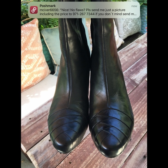 Diesel Knee High Tall Sleek Black Leather & Suede Zip Side Women Boots Sz 39 - Picture 7 of 14